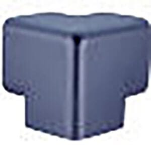 Dunkelgrauer Schutzecke Typ H aus Kunststoff, leicht strukturiert, für rechte Ecken von quadratischen oder rechteckigen Objekten.