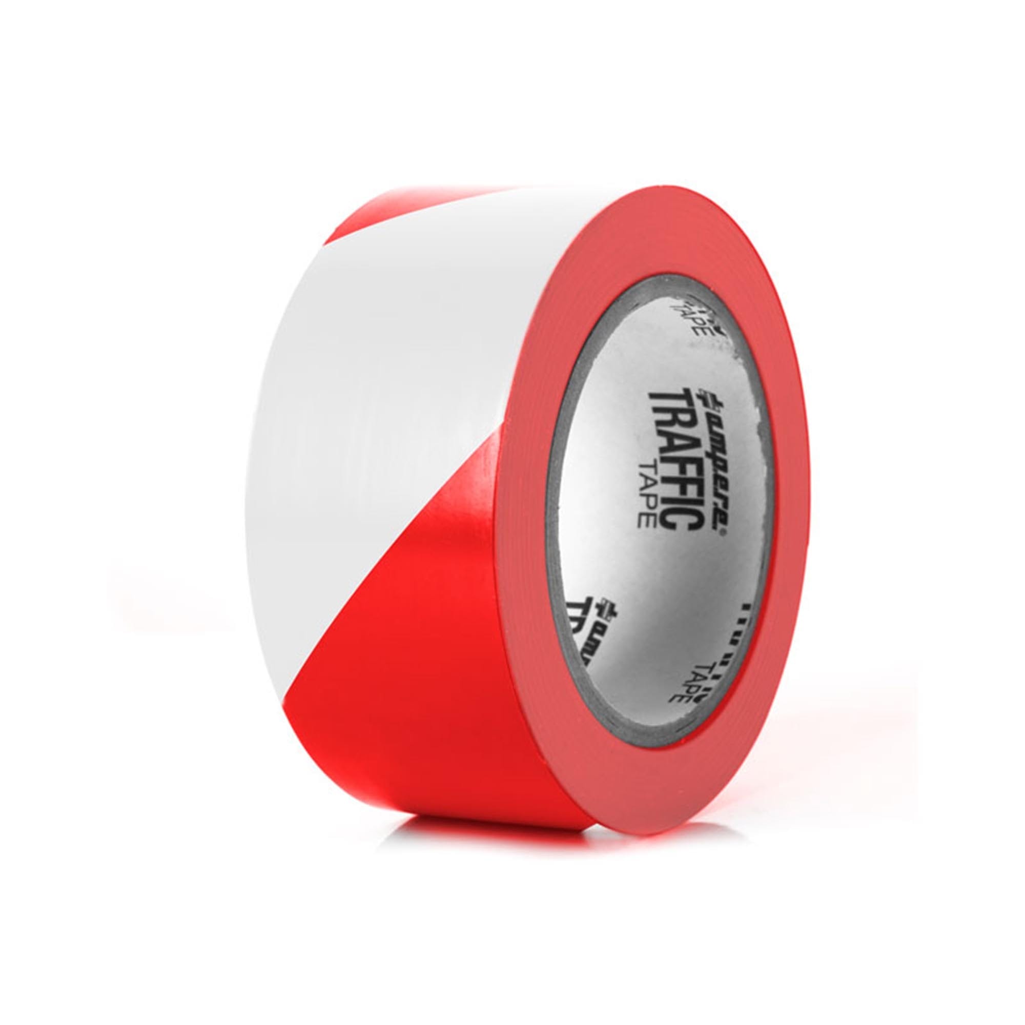 Rotes und weiß gestreiftes Absperrband, ideal als Warnband zur Markierung von Gefahrenstellen oder Absperrbereichen.