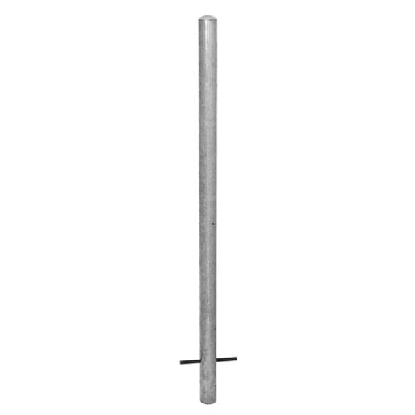 MORION Sperrpfosten Ø60 aus Metall, senkrecht, mit abgerundetem Kopf und Querstab unten, vor weißem Hintergrund.