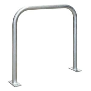 CITY-Anlehnbügel SPRINT: U-förmiger Fahrradständer aus Metall, zwei Bodenplatten, ideal zum sicheren Abstellen von Fahrrädern.