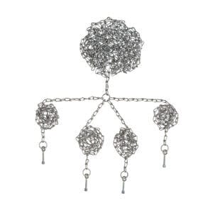 Montageset mit Zentralkugel, vier Ketten zu Kugeln mit Schraube unten, geeignet für Panorama-360 Vier-Wege-Spiegel.