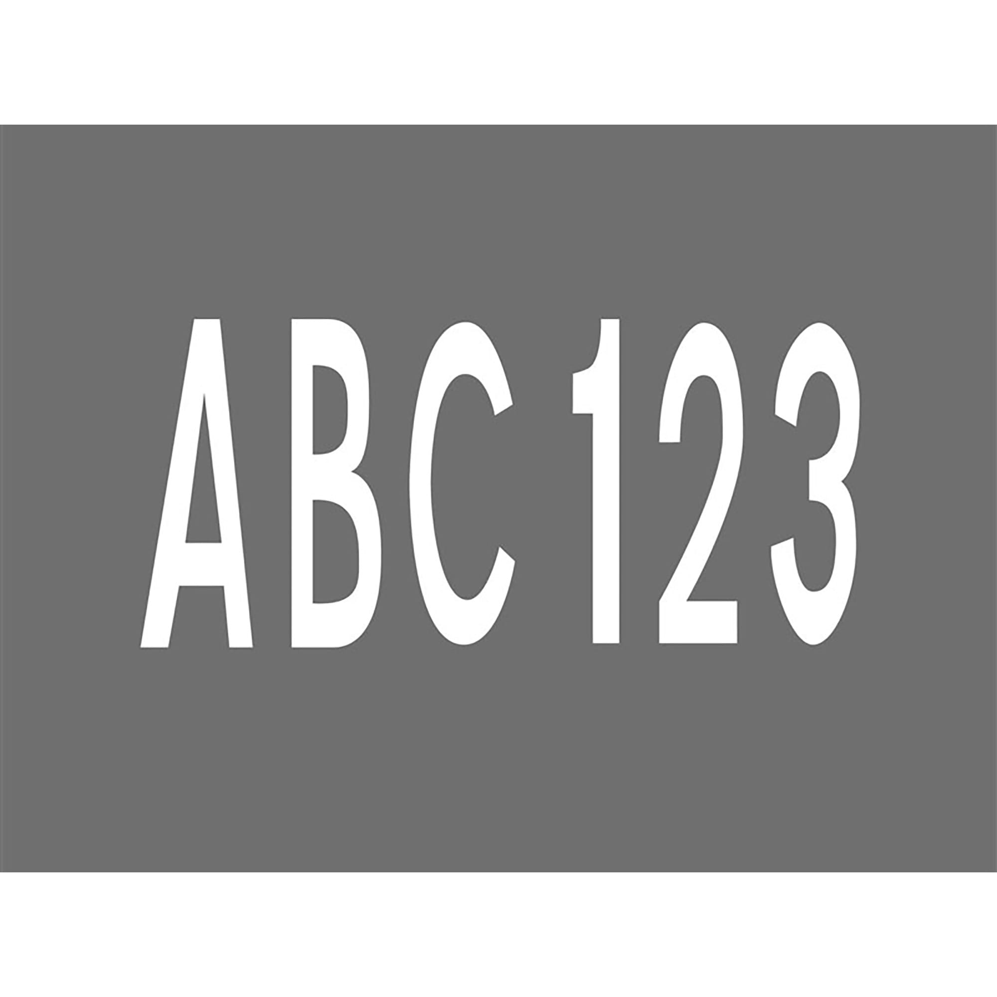 Weißer Buchstabe A aus PROline-thermo Markierungsfolie, zentriert auf rechteckigem, einfarbig grauem Hintergrund.