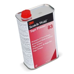 Rechteckige 1-Liter Metall-Dose Haftvermittler mit rotem Schraubverschluss, mehrsprachiges Etikett auf Vorderseite.