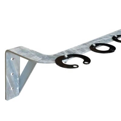 CITY-Scooter-Parker GILA Metall-Wandhalterung mit Dreieckstütze und 3 runden Haltern, ideal zur Aufbewahrung von Scootern.