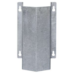 Verzinkter MORION Rohrschutz klein, Metallwinkel mit je zwei Befestigungslöchern pro Seite, optimaler Eckenschutz.