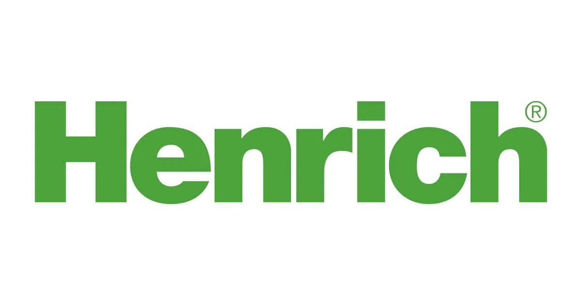 Henrich in grünen, fettgedruckten Buchstaben auf weißem Hintergrund, daneben das eingetragene Markenzeichen ®.